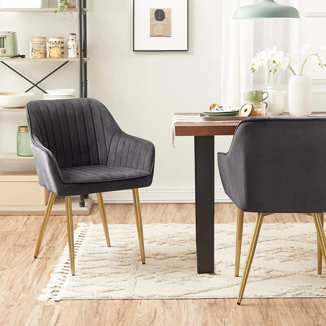 Suède Eetkamerstoel – Verkrijgbaar per 1 tot 6 Stuks – Comfortabele Stoel voor Eetkamer of Keuken