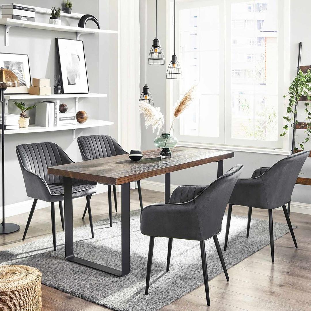 Suède Eetkamerstoel – Verkrijgbaar per 1 tot 6 Stuks – Comfortabele Stoel voor Eetkamer of Keuken