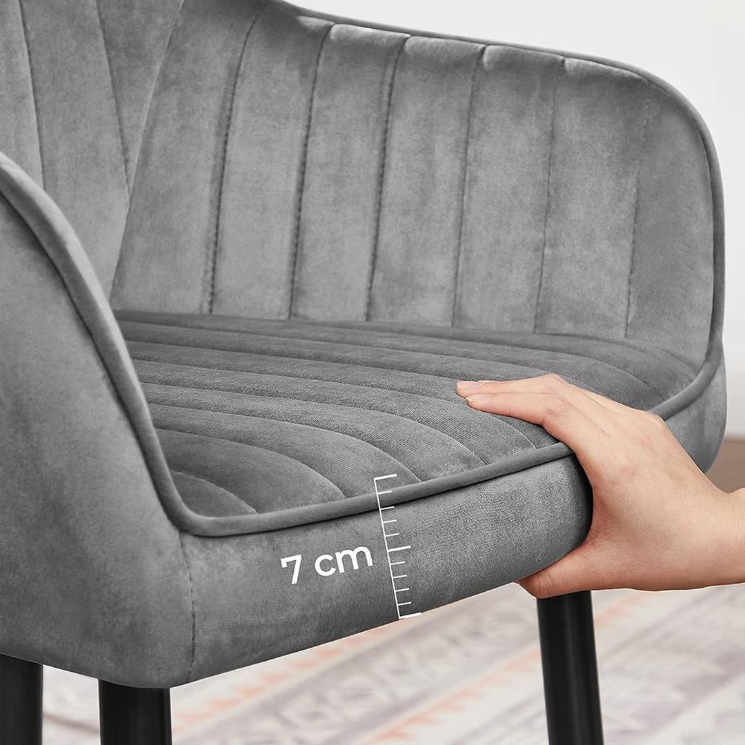 Suède Eetkamerstoel – Verkrijgbaar per 1 tot 6 Stuks – Comfortabele Stoel voor Eetkamer of Keuken