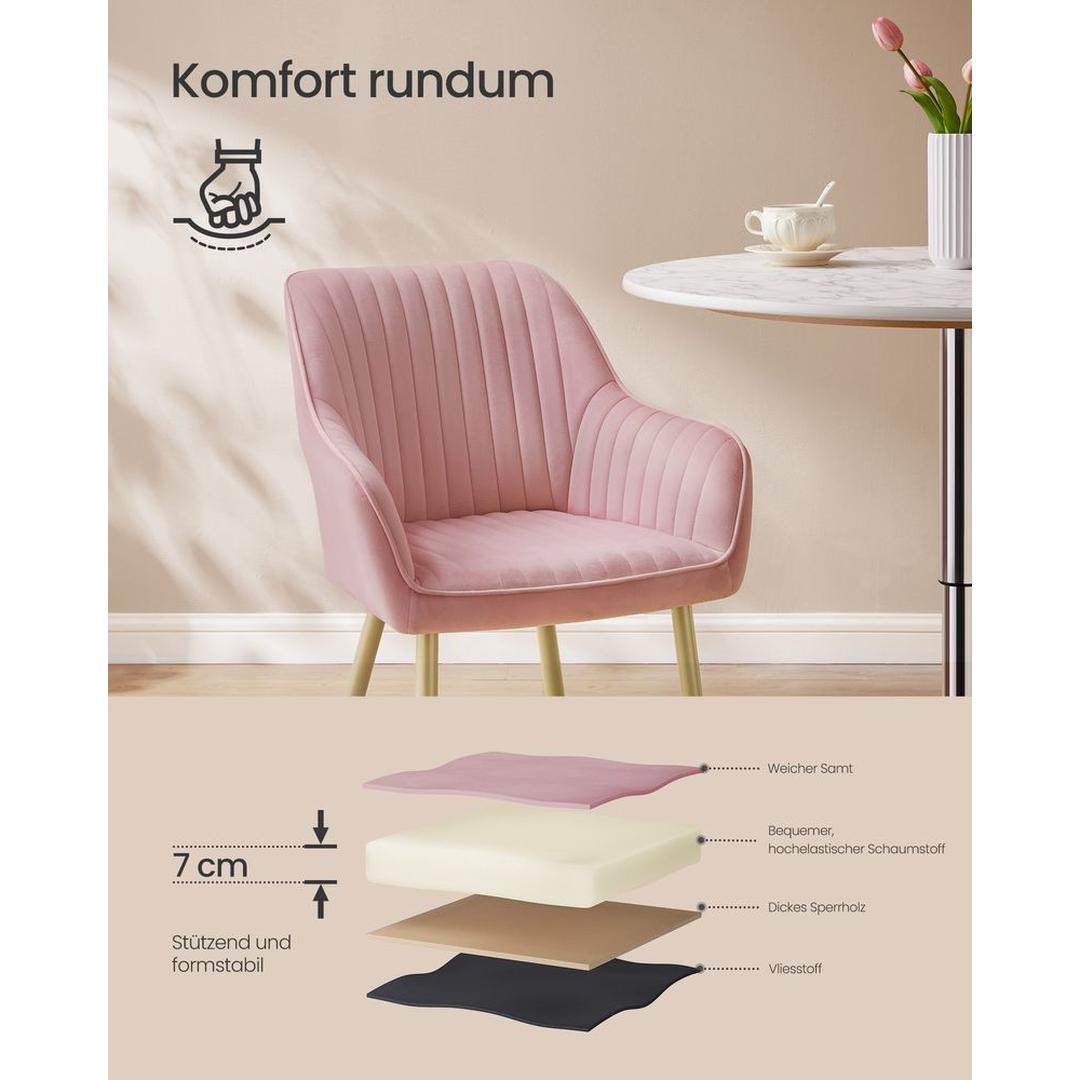 Suède Eetkamerstoel – Verkrijgbaar per 1 tot 6 Stuks – Comfortabele Stoel voor Eetkamer of Keuken
