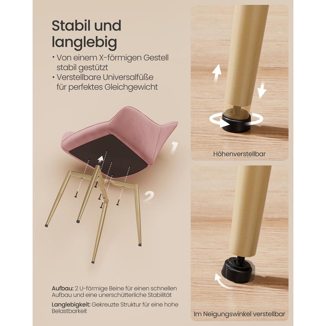 Suède Eetkamerstoel – Verkrijgbaar per 1 tot 6 Stuks – Comfortabele Stoel voor Eetkamer of Keuken