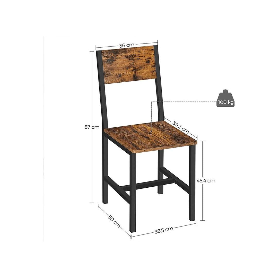 Set van 2 Eetkamerstoelen – Comfortabele Stoelen voor Eetkamer of Keuken