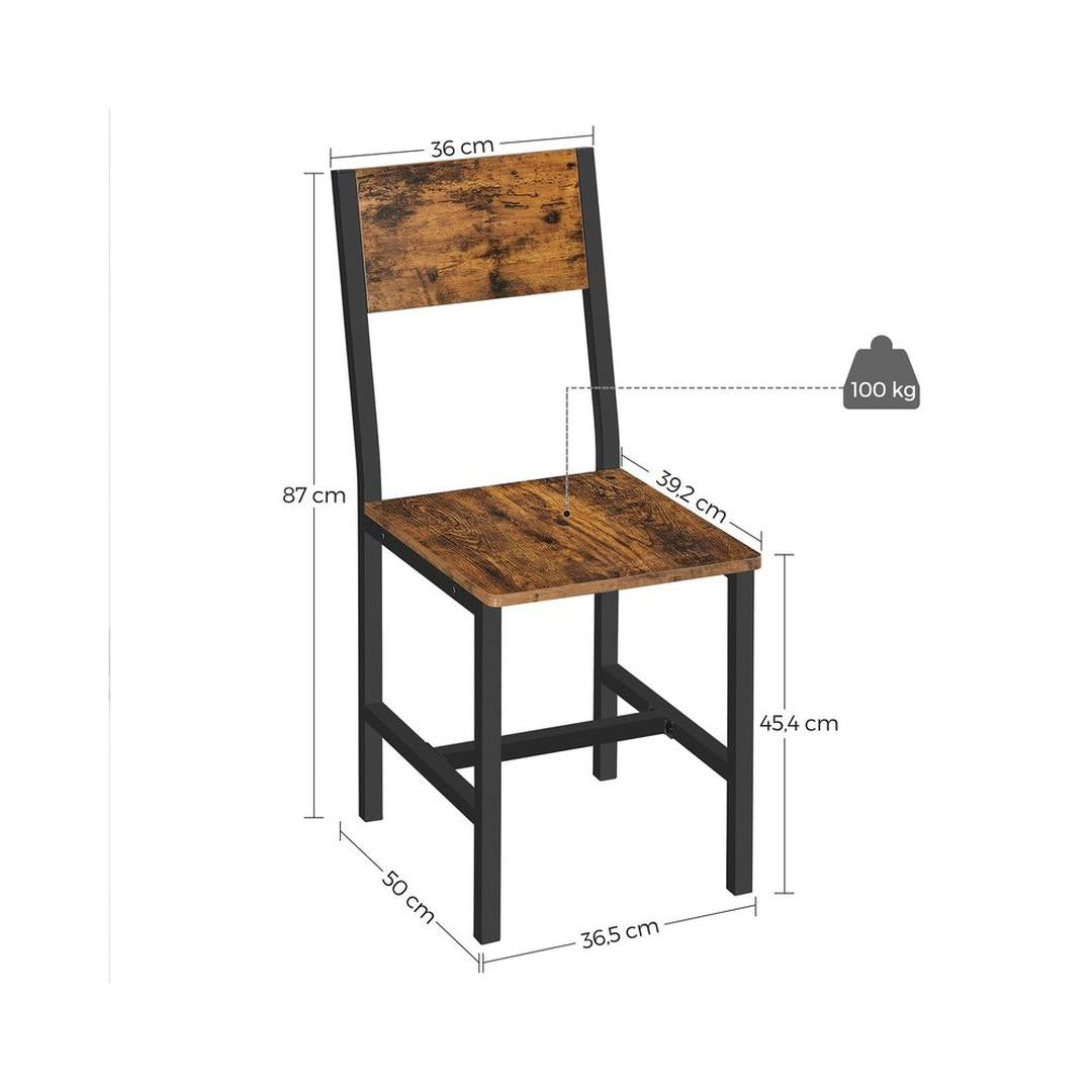 Set van 2 Eetkamerstoelen – Comfortabele Stoelen voor Eetkamer of Keuken