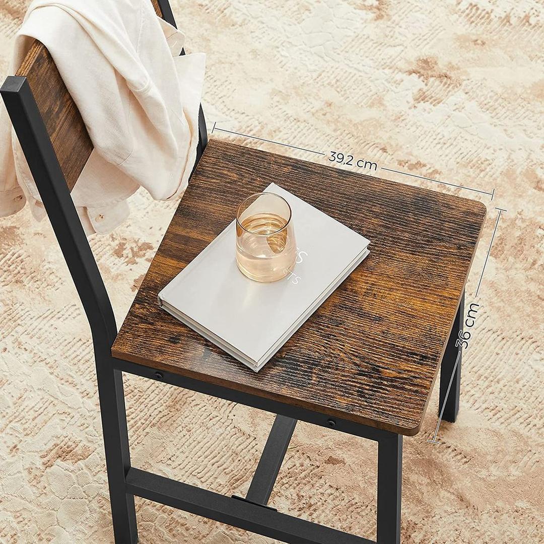 Set van 2 Eetkamerstoelen – Comfortabele Stoelen voor Eetkamer of Keuken