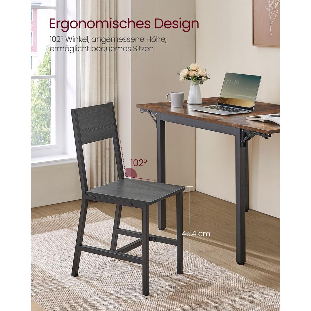 Set van 2 Eetkamerstoelen – Comfortabele Stoelen voor Eetkamer of Keuken