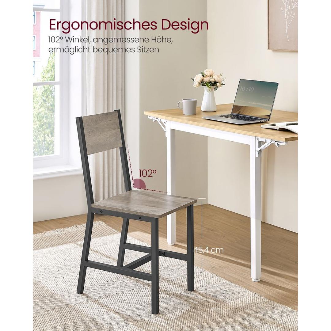 Set van 2 Eetkamerstoelen – Comfortabele Stoelen voor Eetkamer of Keuken