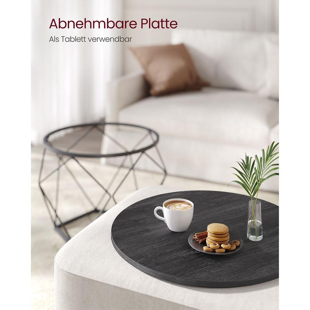 Set van 2 Salontafels – Compacte Bijzettafels voor Woonkamer of Zithoek