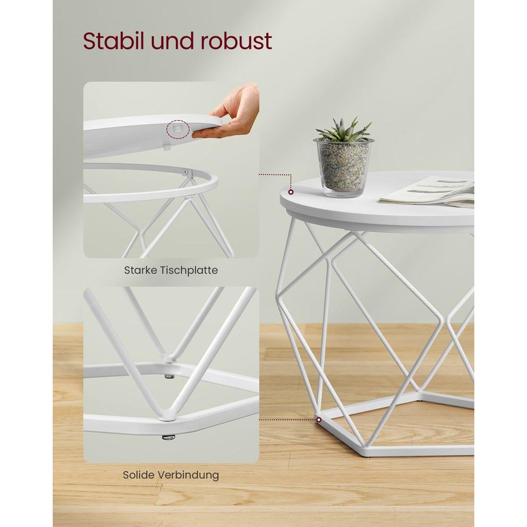 Set van 2 Salontafels – Compacte Bijzettafels voor Woonkamer of Zithoek