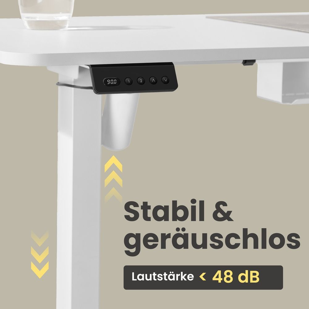 Elektrisch In Hoogte Verstelbaar Hoekbureau met Oplaadstation – Zit-Sta Werkplek voor Thuis en Kantoor