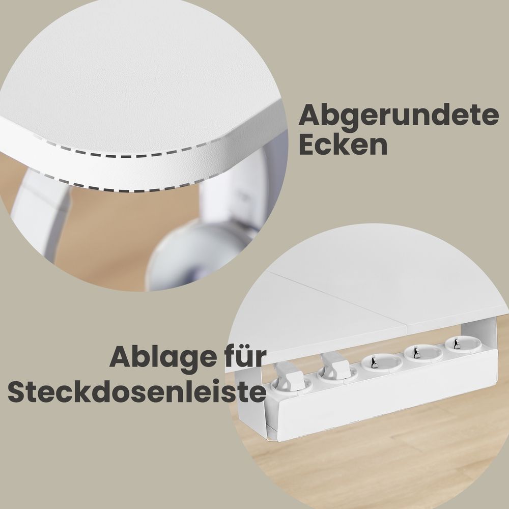 Elektrisch In Hoogte Verstelbaar Hoekbureau met Oplaadstation – Zit-Sta Werkplek voor Thuis en Kantoor