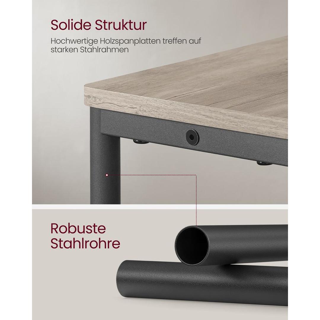 Smalle Bijzettafel met 3 Legplanken – Nachtkastje met Stopcontact en USB-poorten, 18 × 45 × 58 cm