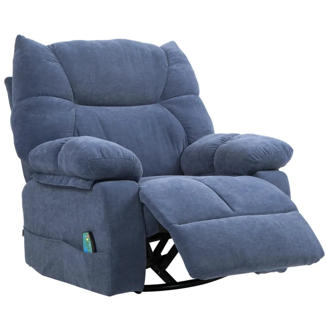 Massagestoel met warmte- en kantelfunctie – draaibaar – metalen frame – max. 150 kg – 98 x 90 x 98 cm