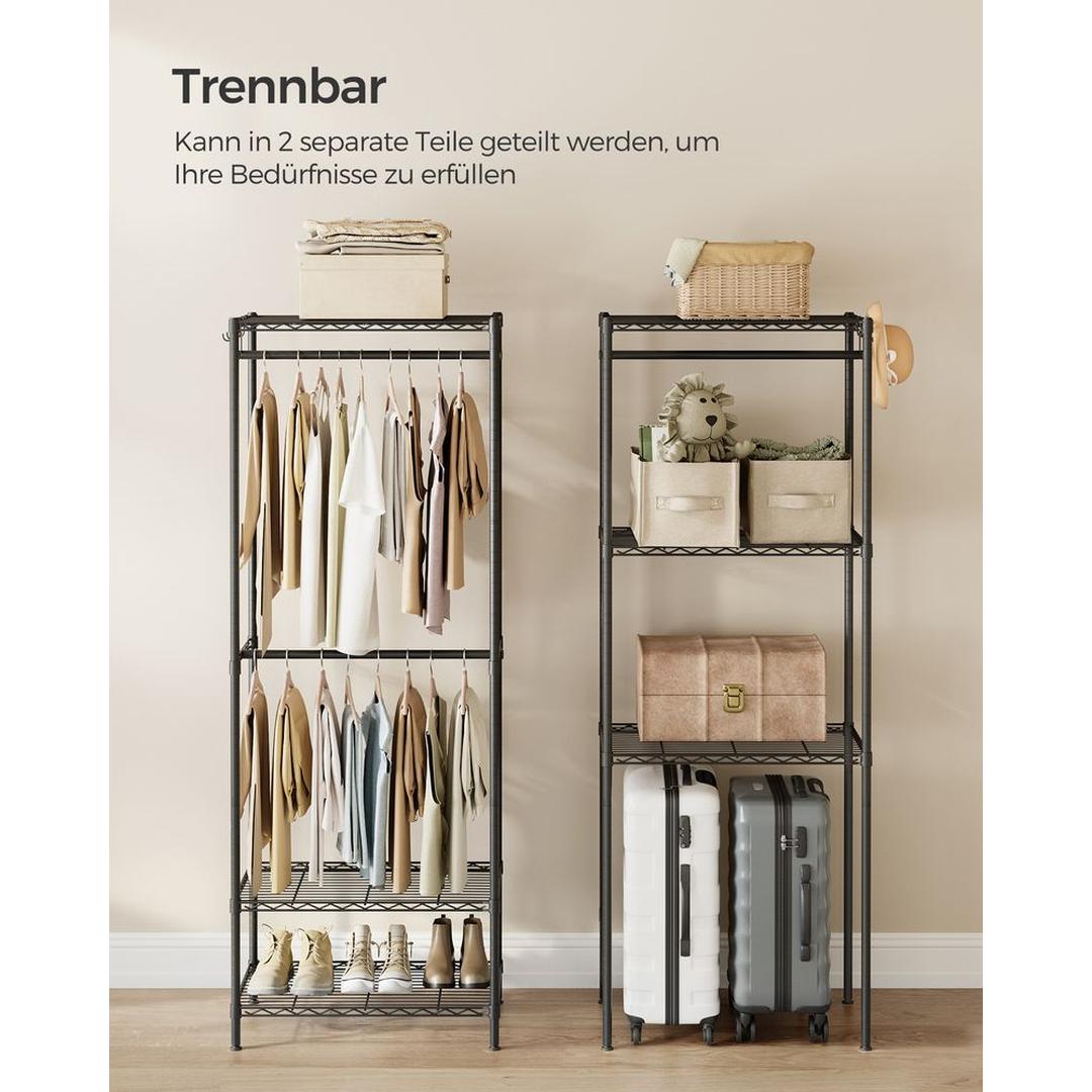 Open Kledingkast met Verstelbare Legplanken – Flexibele Opbergkast voor Slaapkamer of Dressing