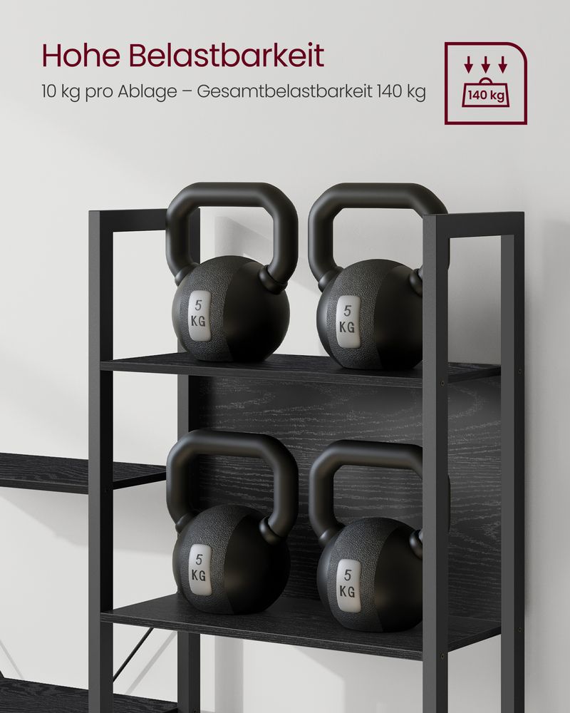 Vrijstaande Open Kast met 14 Legplanken – Industriële Stijl – Ruime Opbergoplossing voor Woonkamer of Kantoor