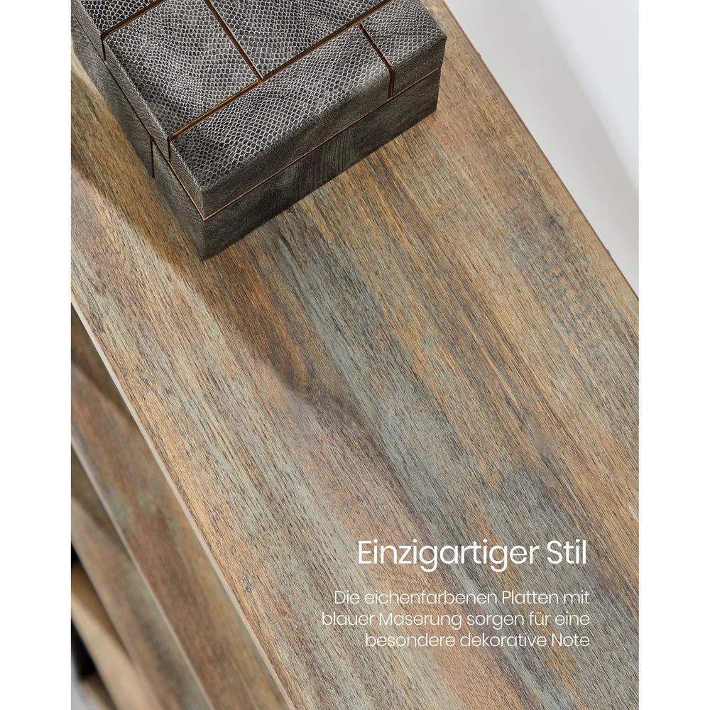 Vrijstaande Open Kast met 14 Legplanken – Industriële Stijl – Ruime Opbergoplossing voor Woonkamer of Kantoor