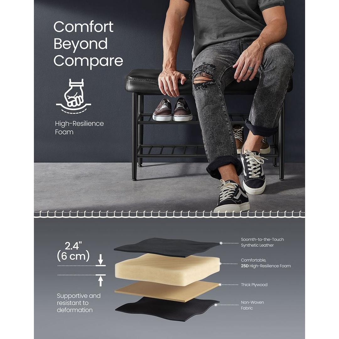 Schoenenbank met Opbergruimte – Praktische Zitbank voor Hal, Entree of Garderobe