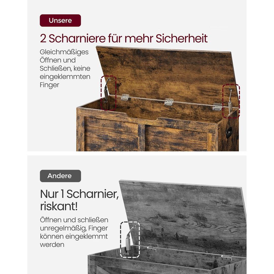 Opbergzitbank met Deksel – Praktische Zitkist voor Hal, Woonkamer of Slaapkamer