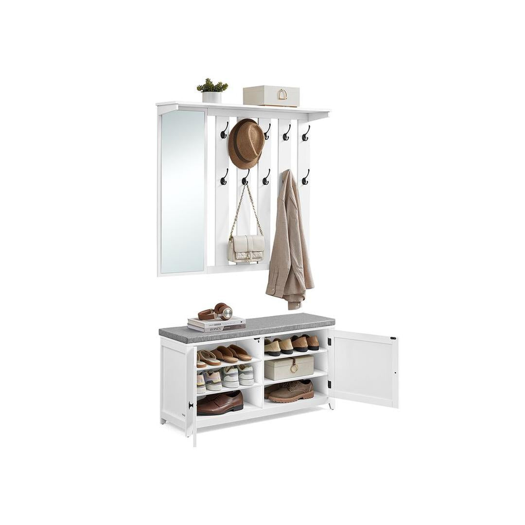 Industriële Halgarderobe met Kapstok en Schoenenrek – Stabiele Opbergoplossing voor Entree of Gang