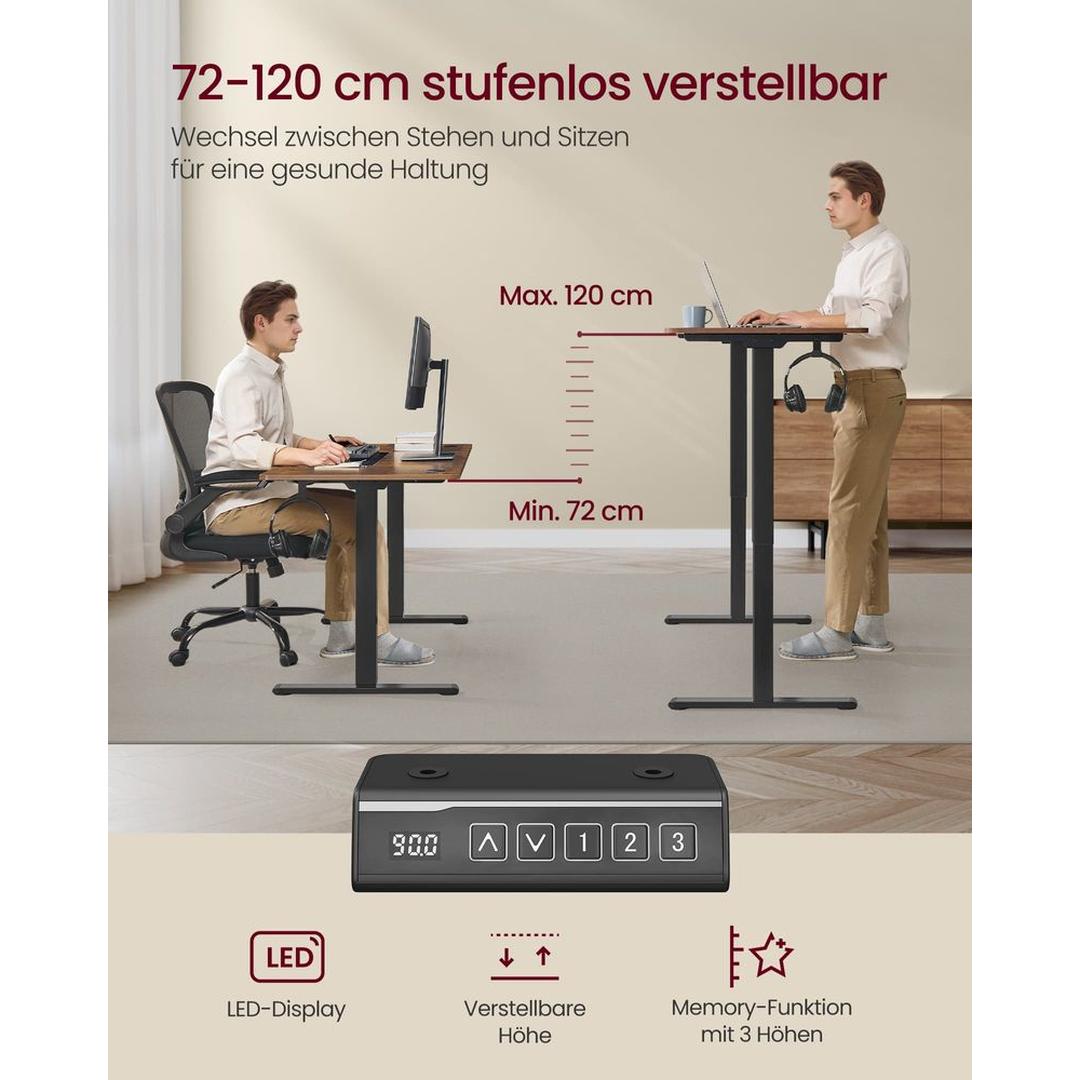 Elektrisch In Hoogte Verstelbaar Bureauframe – Zonder Bureaublad – Zit-Sta Onderstel voor Thuis en Kantoor