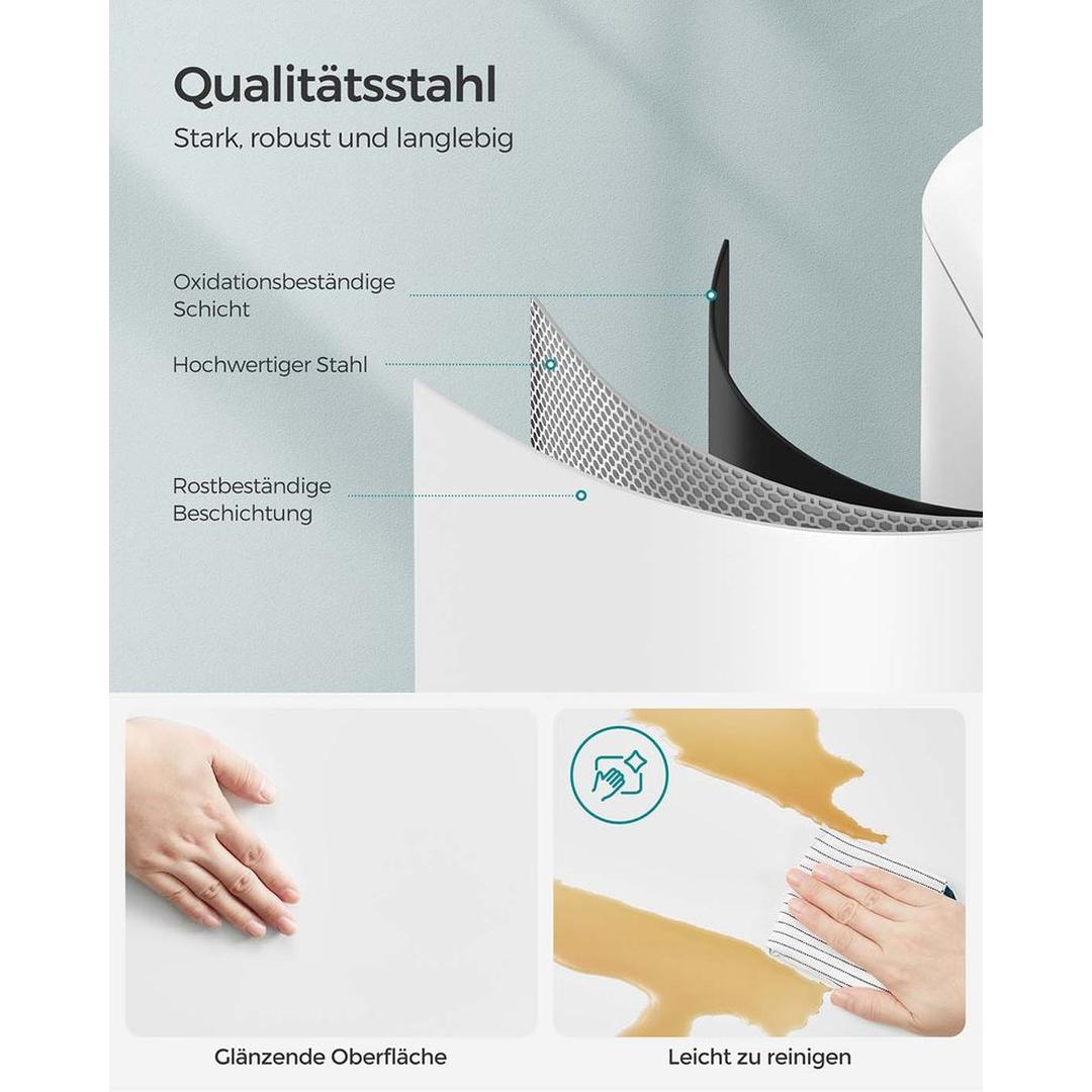 Vrijstaande Afvalbak 30 Liter – Praktische Vuilnisemmer voor Keuken, Kantoor of Bijkeuken