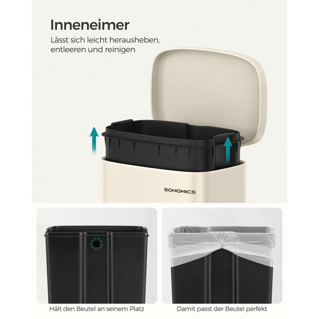 Keukenafvalbak 30 Liter – Vrijstaande Vuilnisbak met Deksel