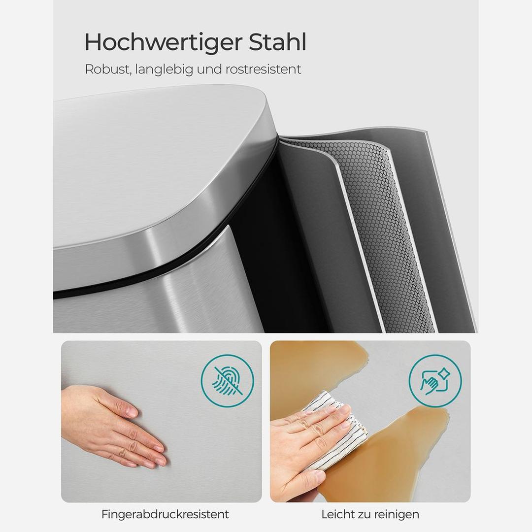 Keukenafvalbak 30 Liter – Vrijstaande Vuilnisbak met Deksel