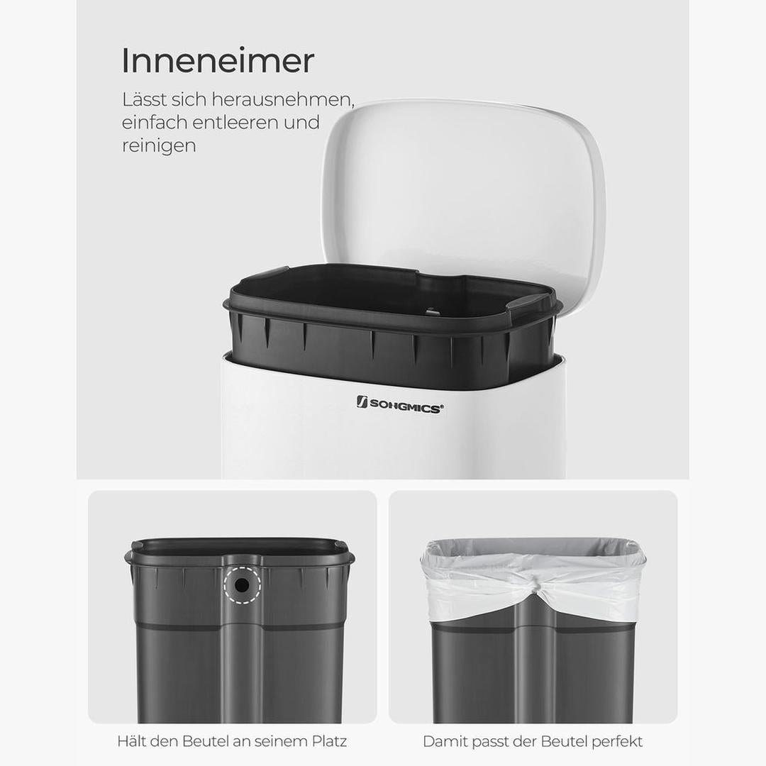 Keukenafvalbak 30 Liter – Vrijstaande Vuilnisbak met Deksel