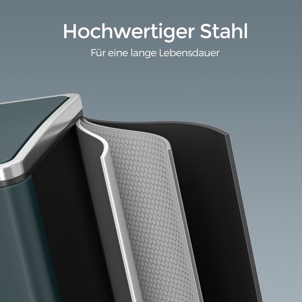 Pedaalemmer met 3 Vakken – Afvalscheidingsbak voor Gescheiden Afval in Keuken of Bijkeuken