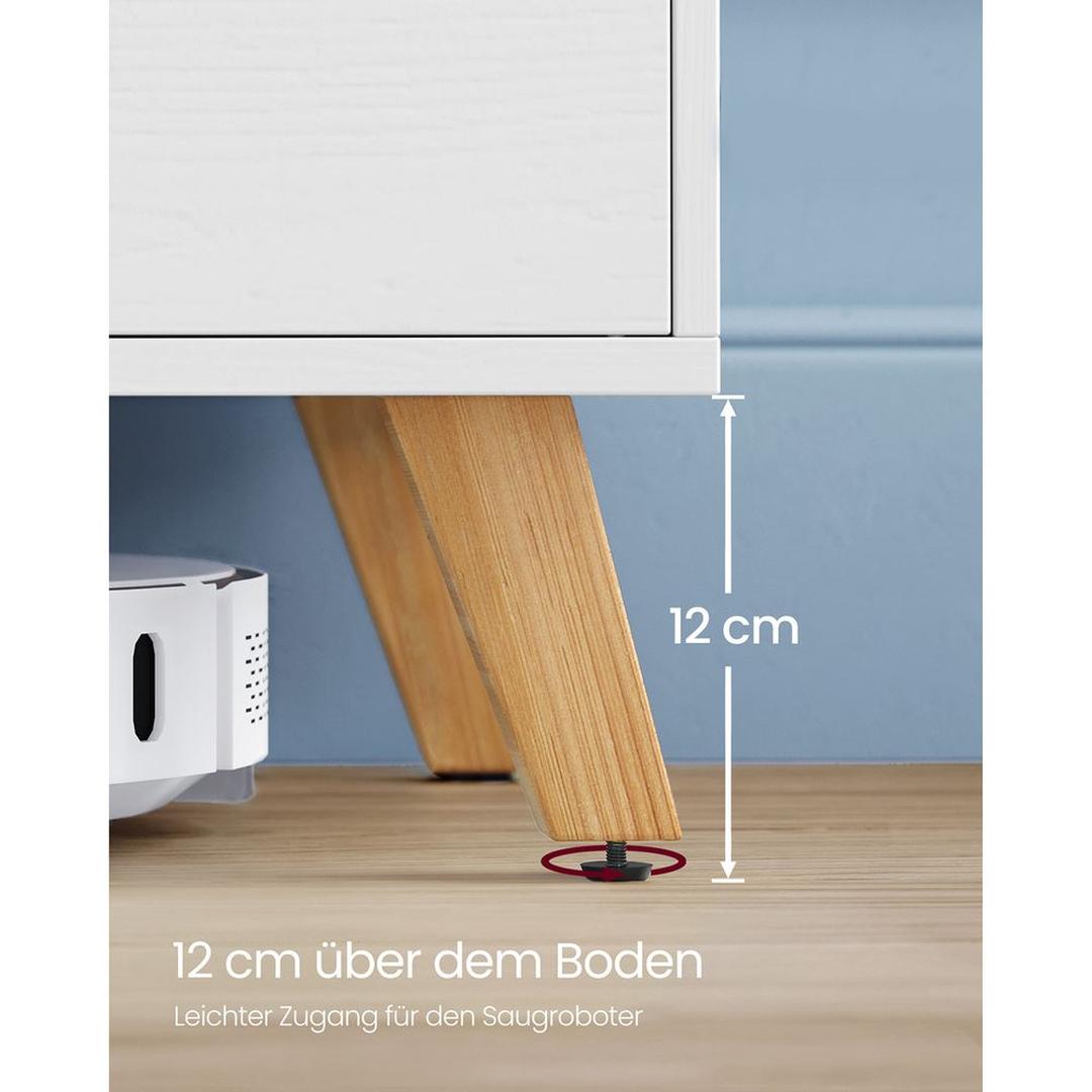 TV-Meubel met 2 Deuren – 140 × 40 × 50 cm – Lage Opbergkast voor Woonkamer en Media-opslag