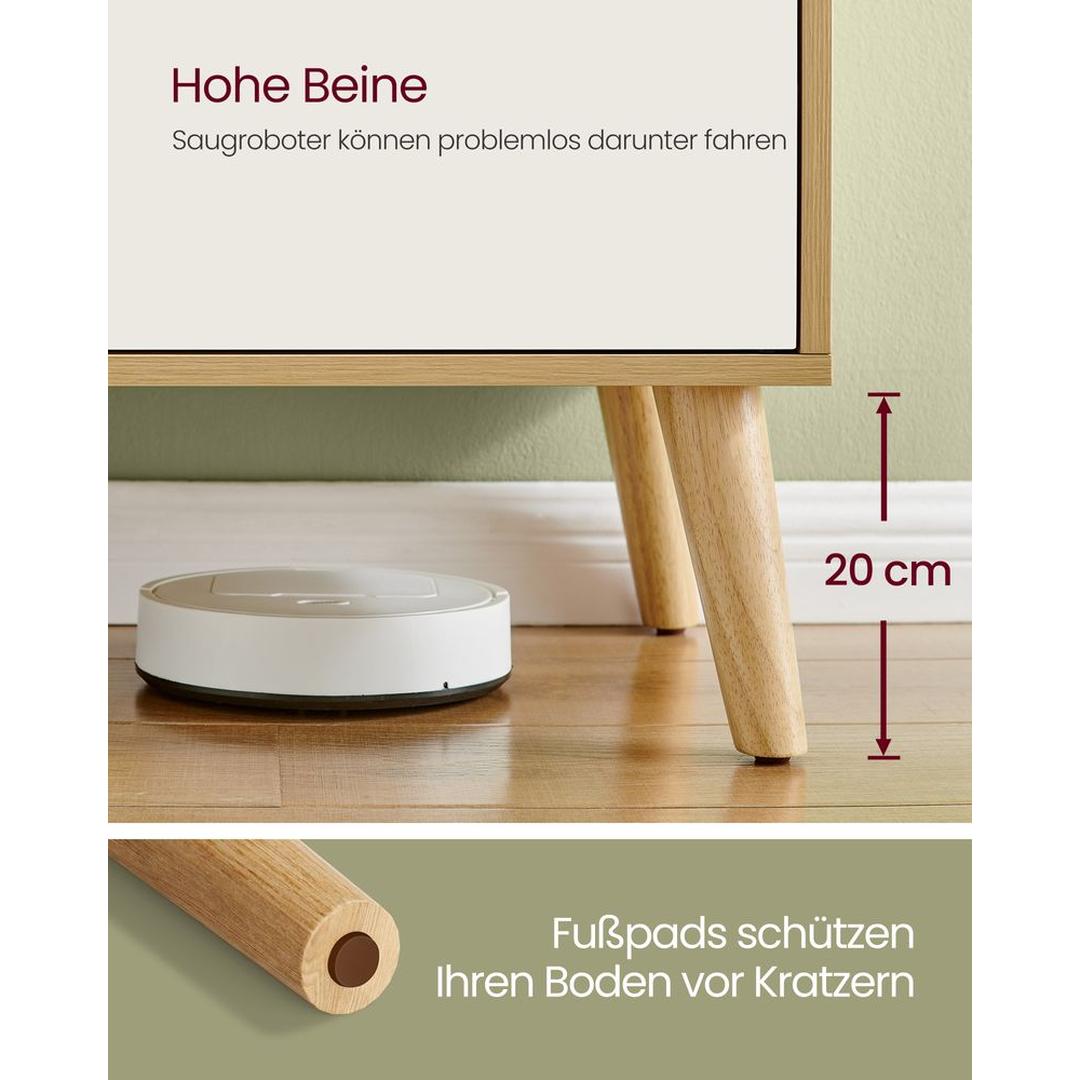 TV-Meubel met 1 Deur – 120 × 40 × 49 cm – Compacte Lage Opbergkast voor Woonkamer en Media-apparatuur