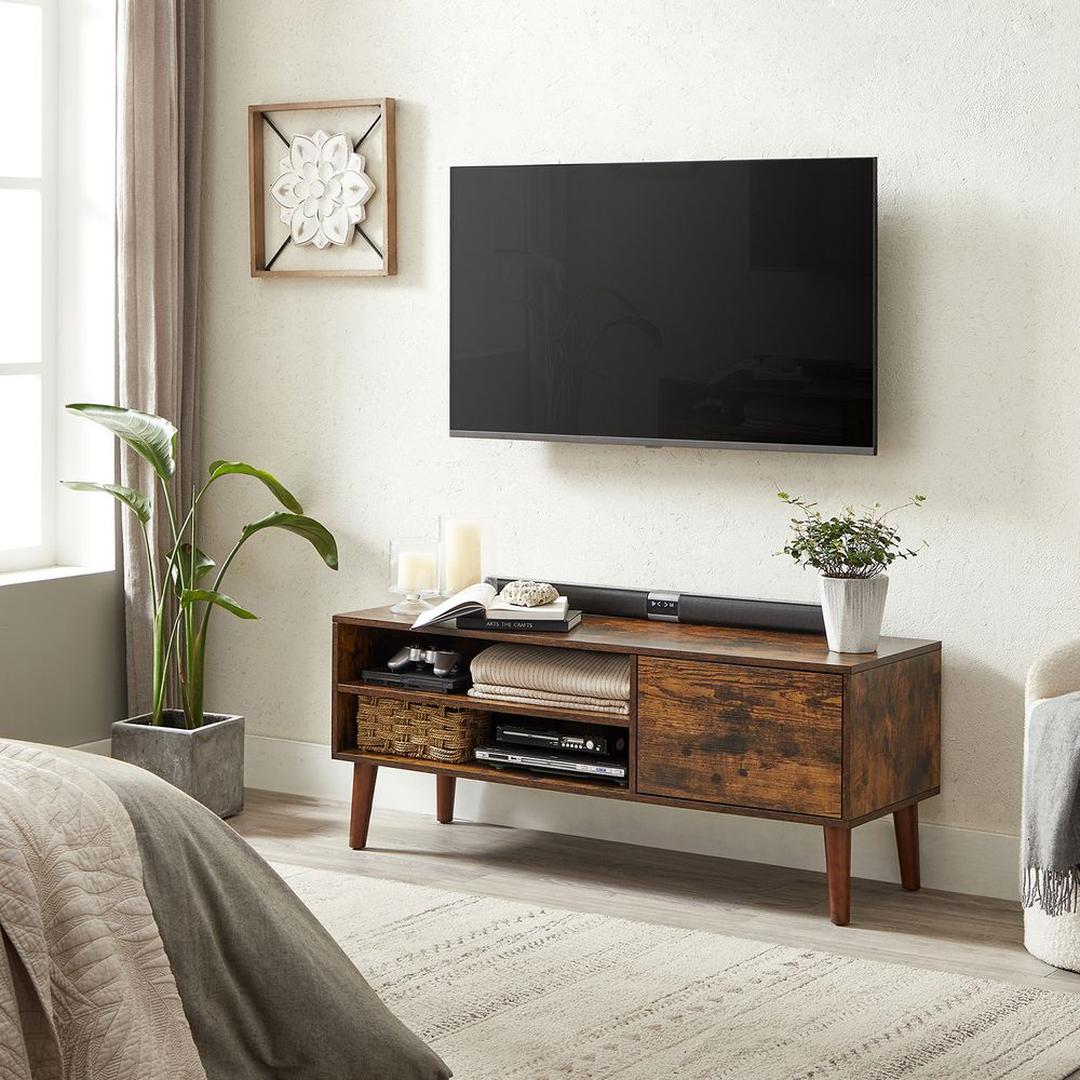 TV-Meubel met 1 Deur – 120 × 40 × 49 cm – Compacte Lage Opbergkast voor Woonkamer en Media-apparatuur