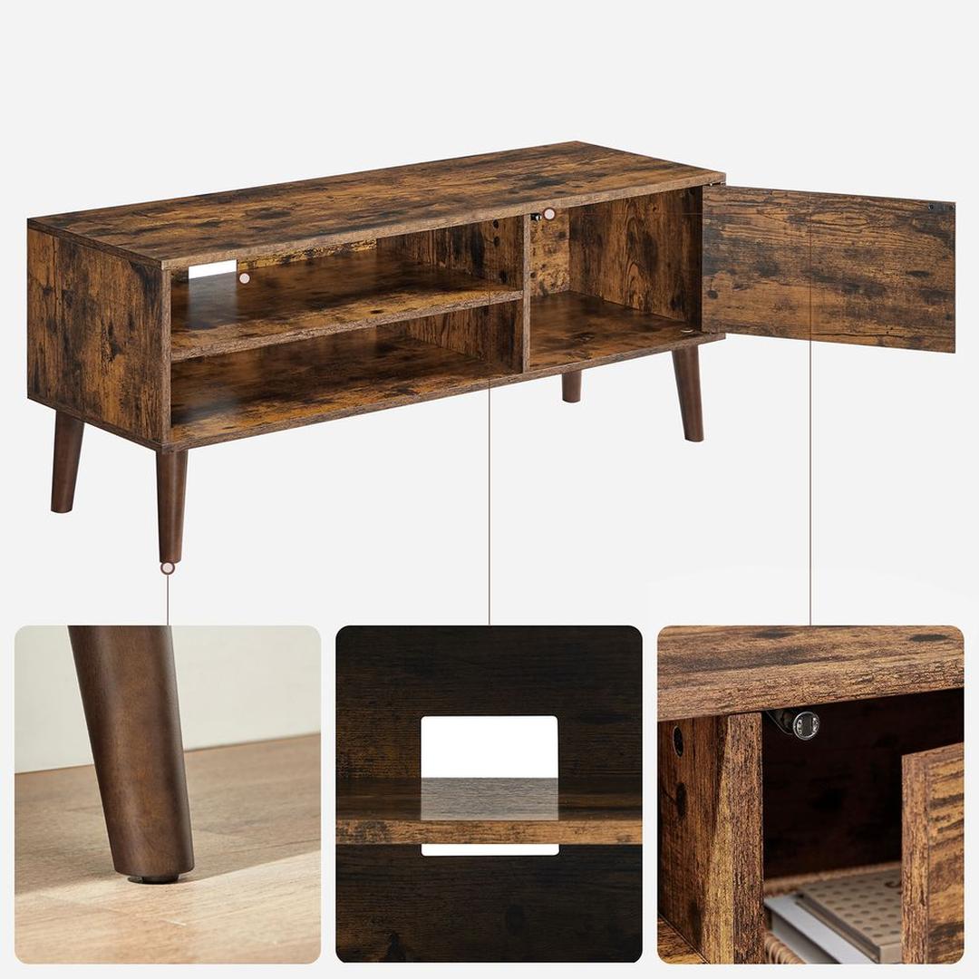 TV-Meubel met 1 Deur – 120 × 40 × 49 cm – Compacte Lage Opbergkast voor Woonkamer en Media-apparatuur