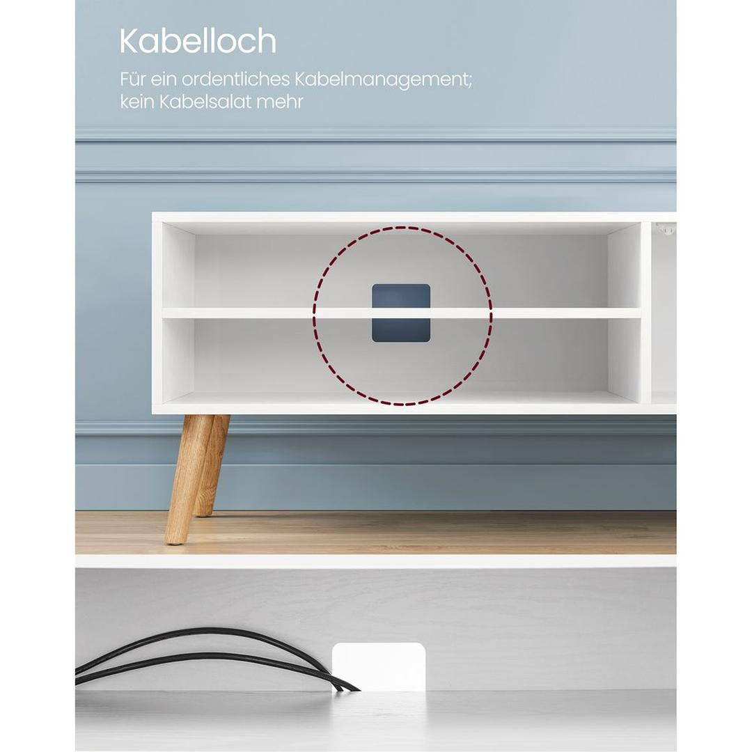 TV-Meubel met 1 Deur – 120 × 40 × 49 cm – Compacte Lage Opbergkast voor Woonkamer en Media-apparatuur