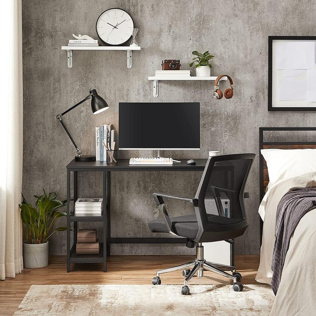 Modern Bureau met 2 Opbergplanken – Strak Werkblad voor Thuiswerk, Studie of Kantoor