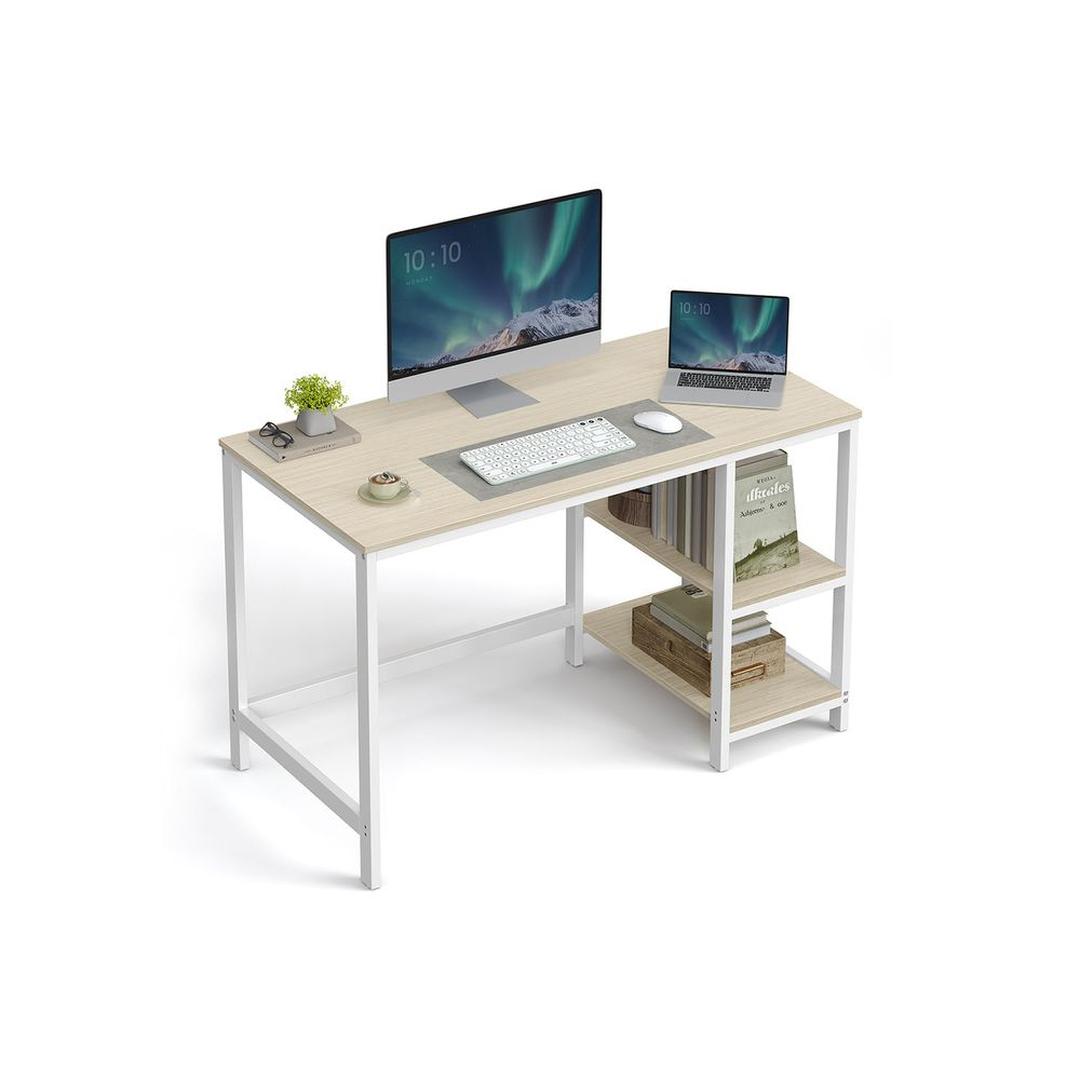 Modern Bureau met 2 Opbergplanken – Strak Werkblad voor Thuiswerk, Studie of Kantoor