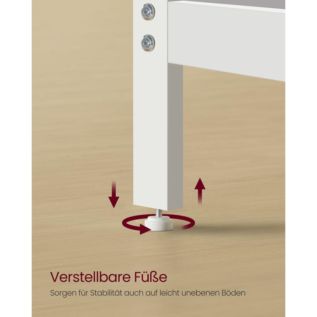 Modern Bureau met 2 Opbergplanken – Strak Werkblad voor Thuiswerk, Studie of Kantoor