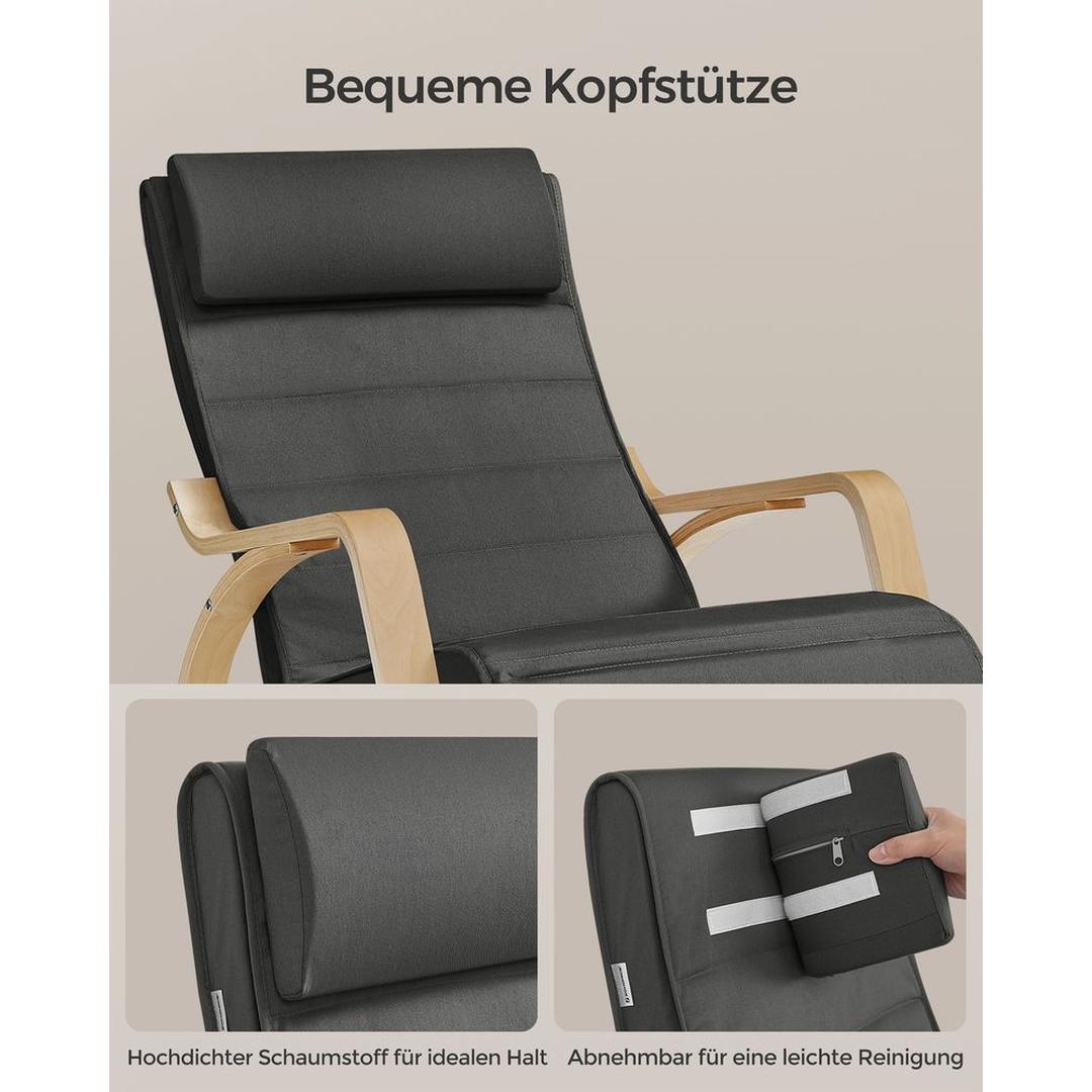 Schommelstoel van Berkenhout – Houten Relaxstoel voor Woonkamer, Leeshoek of Veranda