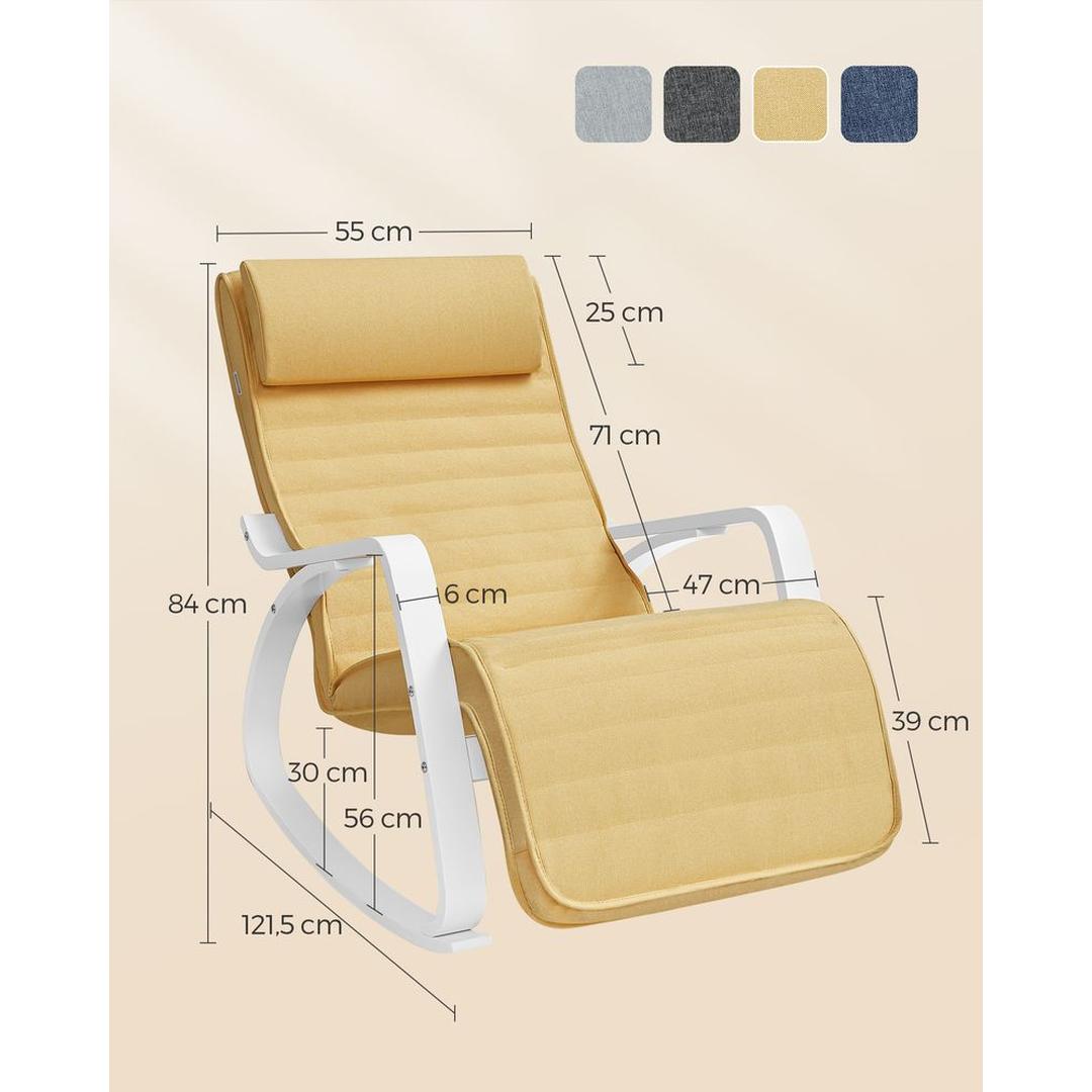 Schommelstoel van Berkenhout – Houten Relaxstoel voor Woonkamer, Leeshoek of Veranda