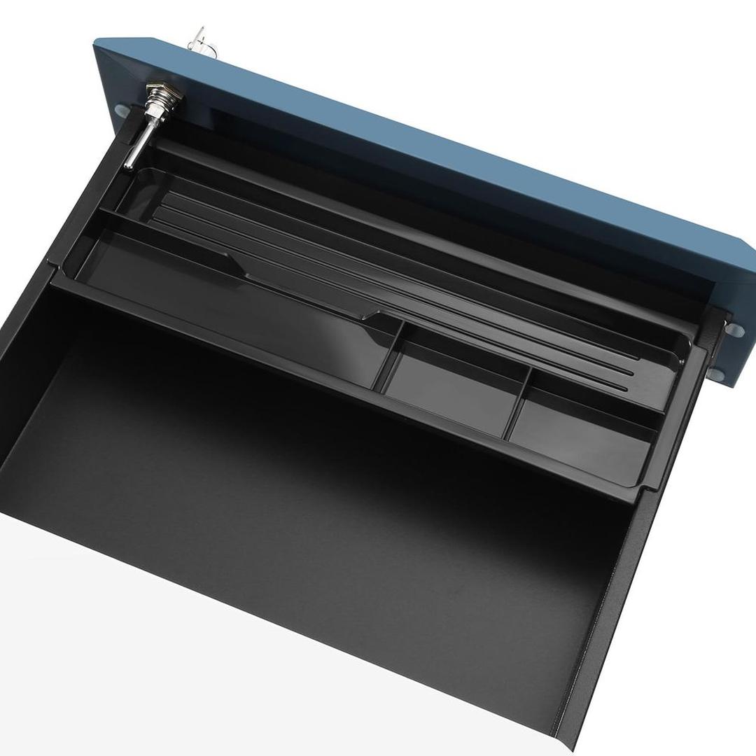 Verrijdbare Ladecontainer met 3 Lades – Zwarte of witte Opbergunit op Wielen voor Kantoor of Thuis