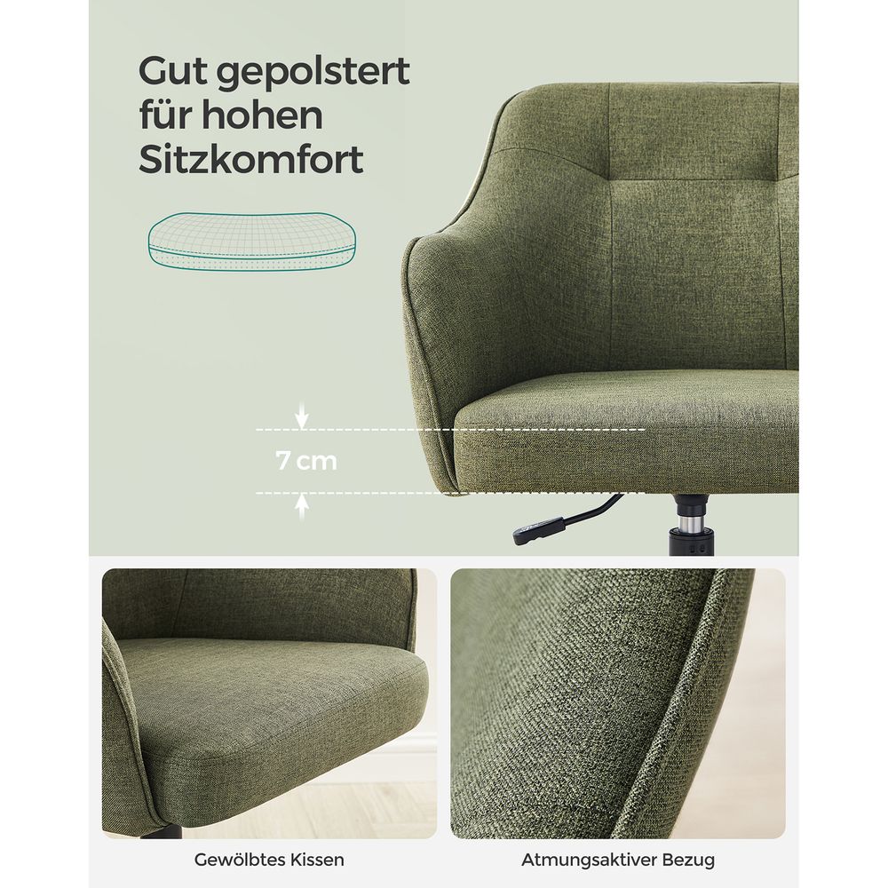 In Hoogte Verstelbare Bureaustoel – Comfortabele Werkstoel voor Thuis en Kantoor