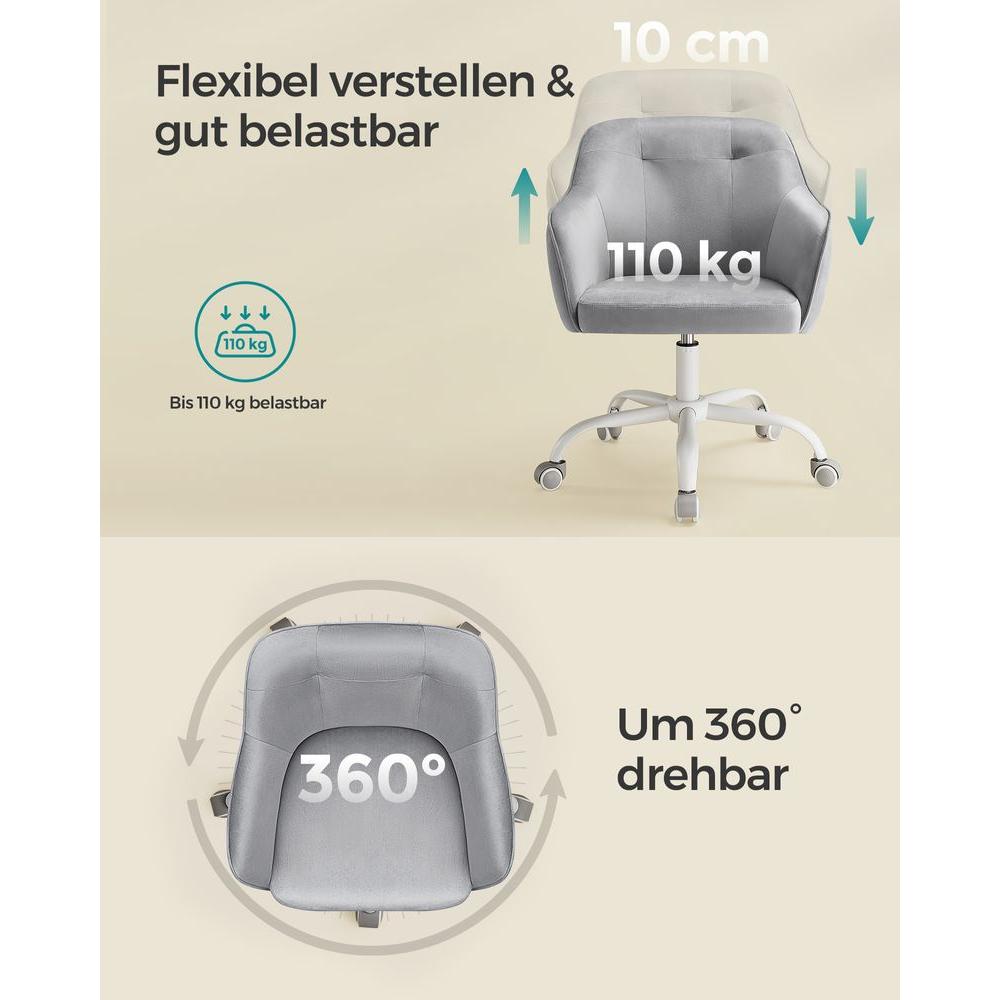 In Hoogte Verstelbare Bureaustoel – Comfortabele Werkstoel voor Thuis en Kantoor