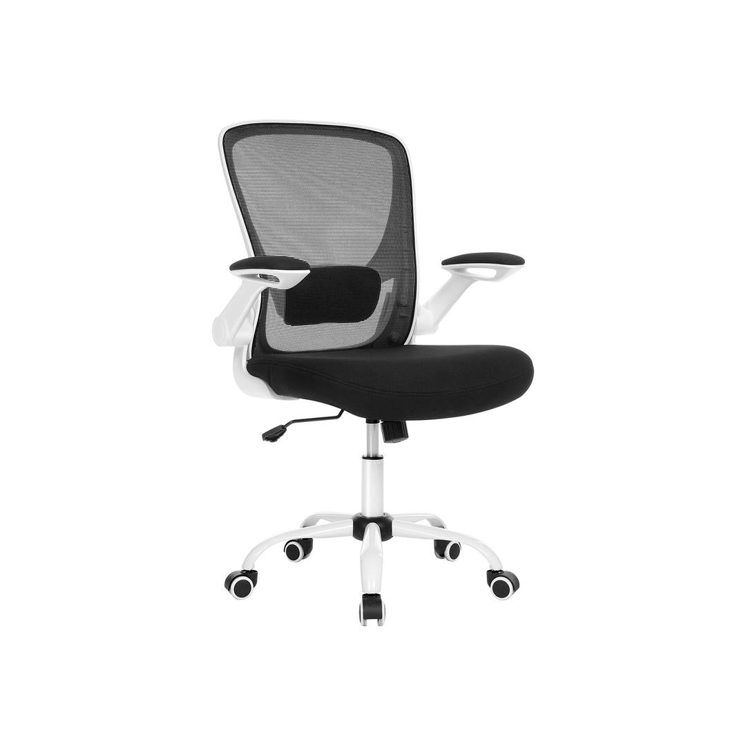 Bureaustoel met Opklapbare Armleuningen – Ergonomisch Zitcomfort – In Hoogte Verstelbaar voor Werkplek en Thuis