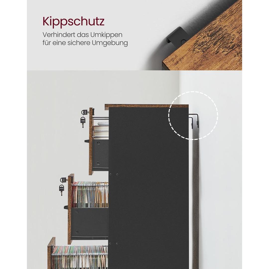 Afsluitbare Archiefkast met 3 Lades – Veilige Opbergoplossing voor Kantoor en Thuiswerkplek