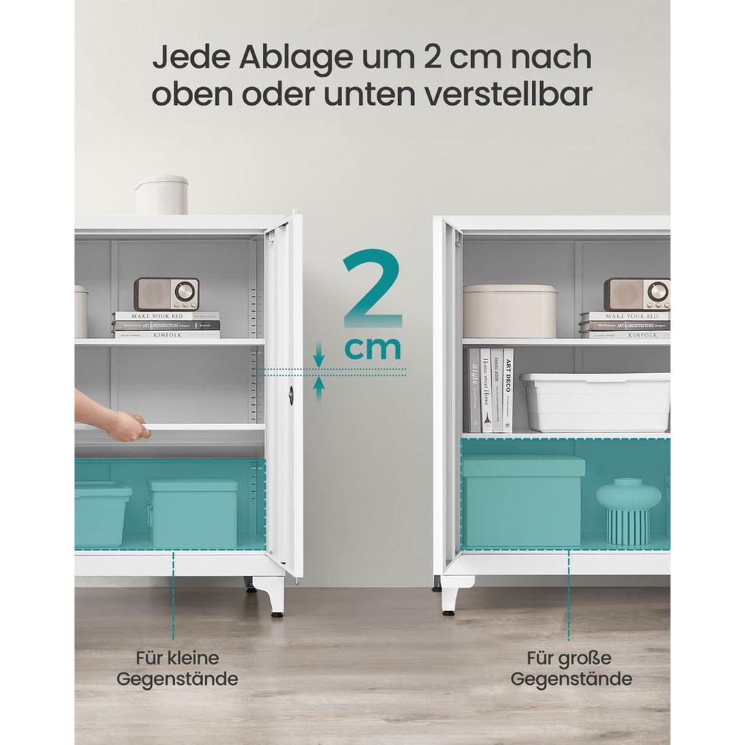 Stalen Opbergkast met Deuren – Stevige Bergkast voor Kantoor, Werkplaats of Bijkeuken