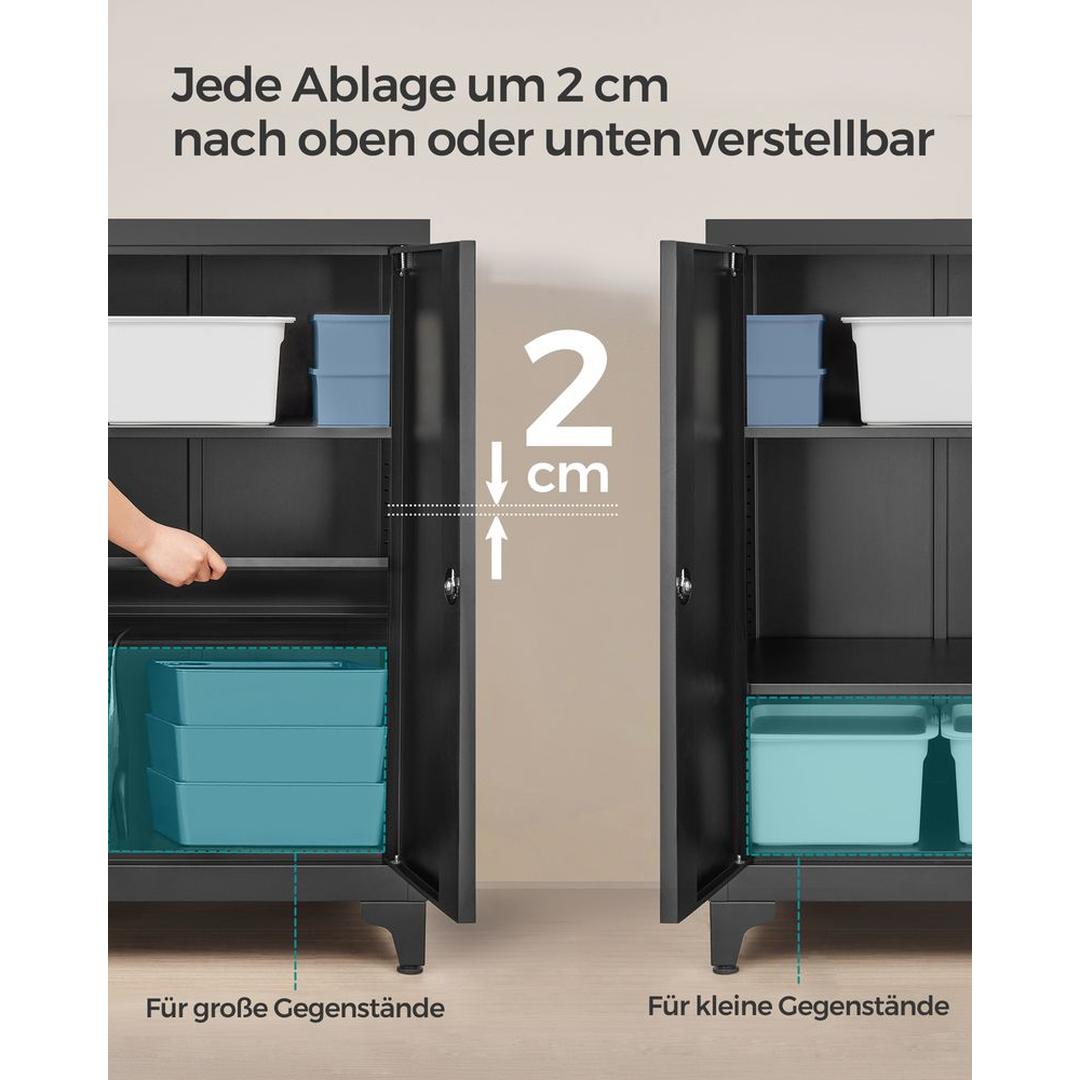 Stalen Opbergkast met Deuren – Stevige Bergkast voor Kantoor, Werkplaats of Bijkeuken