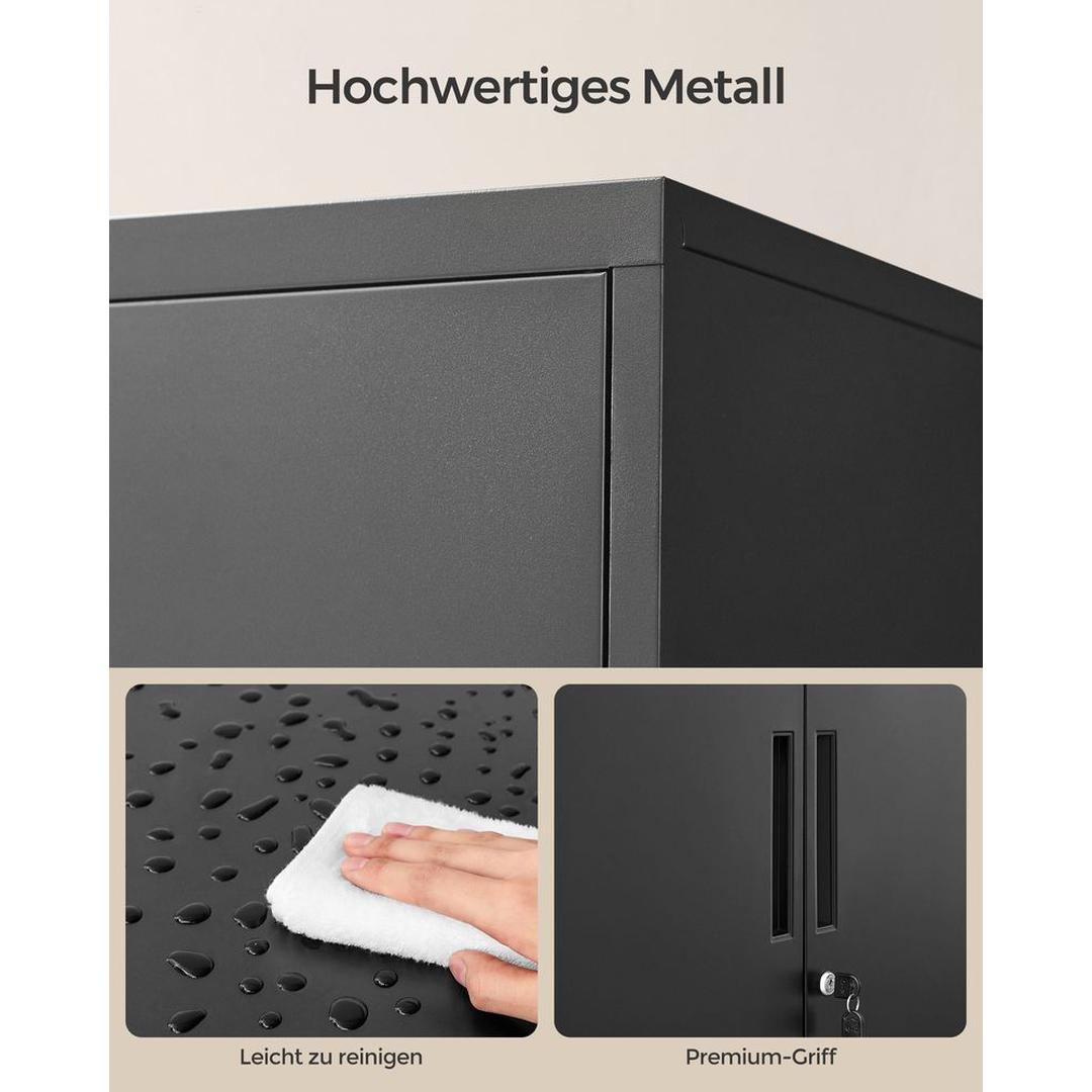 Stalen Opbergkast met Deuren – Stevige Bergkast voor Kantoor, Werkplaats of Bijkeuken