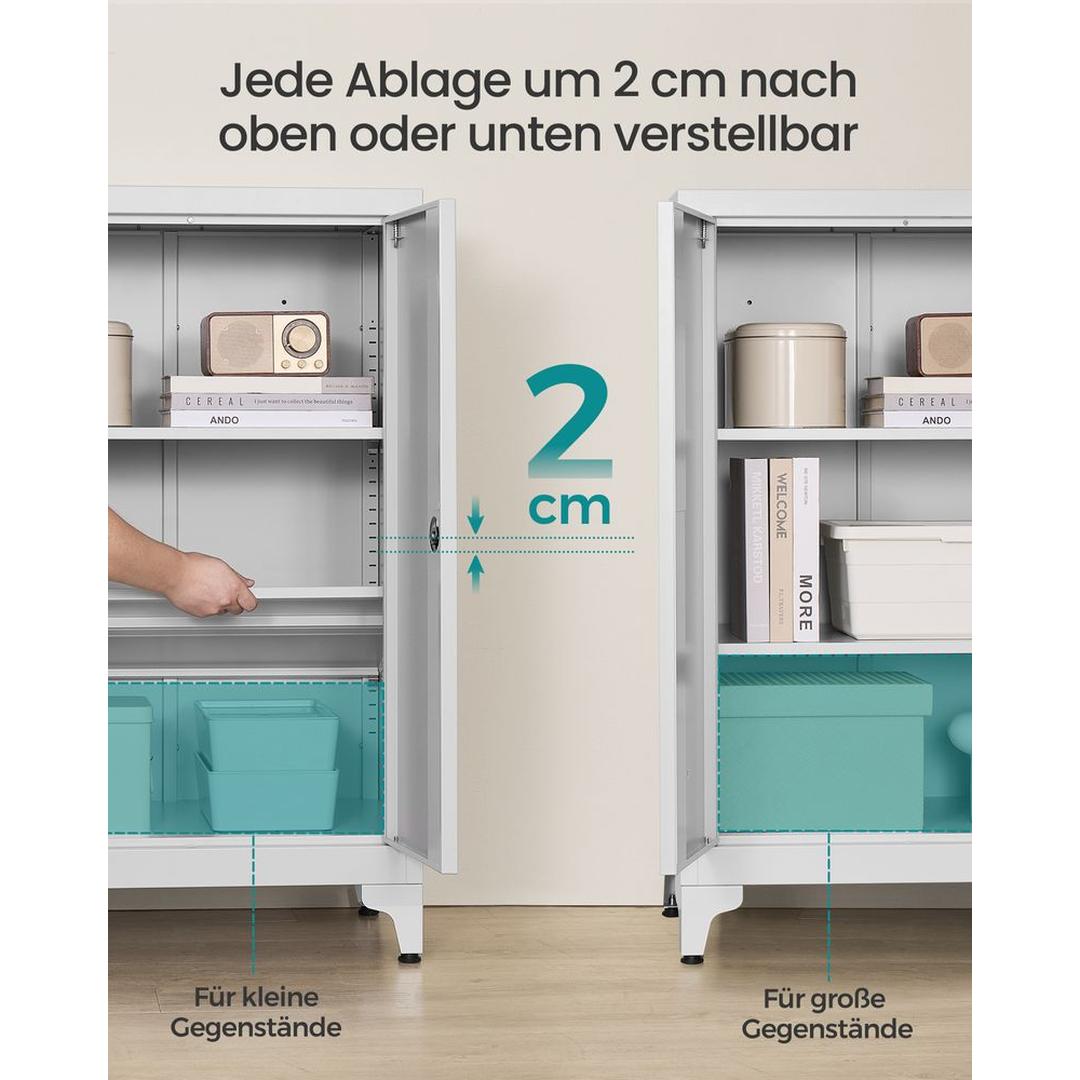 Stalen Opbergkast met Deuren – Stevige Bergkast voor Kantoor, Werkplaats of Bijkeuken