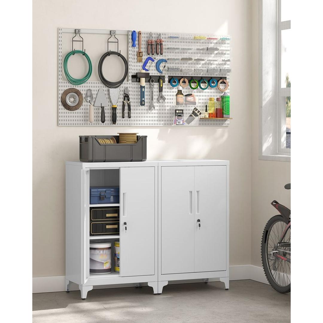 Stalen Opbergkast met Deuren – Stevige Bergkast voor Kantoor, Werkplaats of Bijkeuken