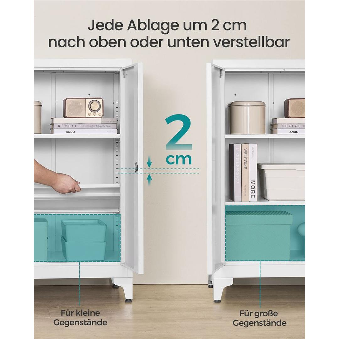 Stalen Opbergkast met Deuren – Stevige Bergkast voor Kantoor, Werkplaats of Bijkeuken