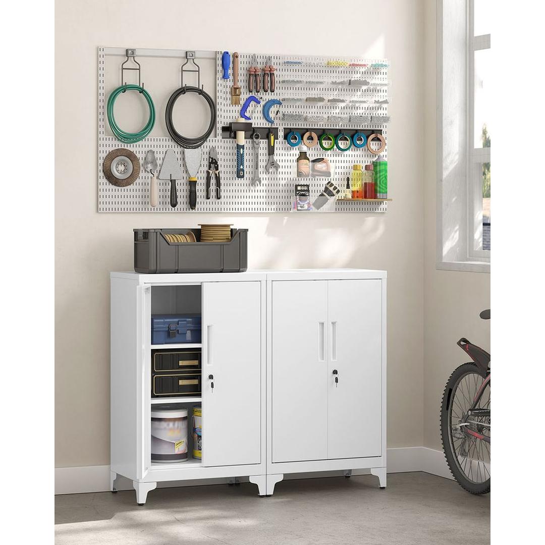 Stalen Opbergkast met Deuren – Stevige Bergkast voor Kantoor, Werkplaats of Bijkeuken